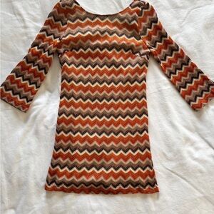 Chevron Patterned Knit Top